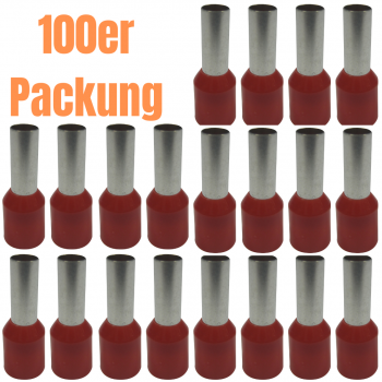 Aderendhülsen - 10,00mm² - Rot (100er Pack)